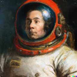 an astronaut, painting from the 18th century generated by DALL·E 2
